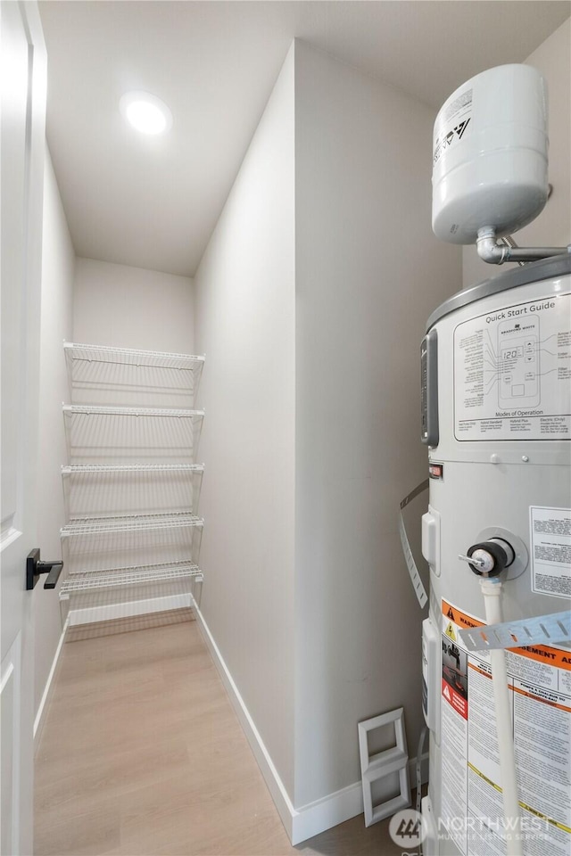 pantry with hybrid water heater