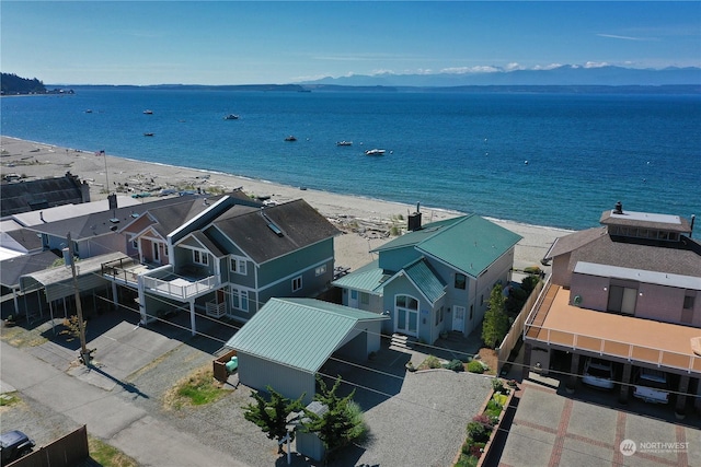 5962 Cedar St, Freeland, WA 98249 - bird's eye view with a residential view, a view of the beach, and a water view