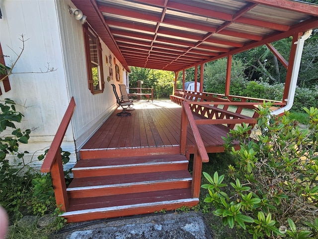 view of wooden deck