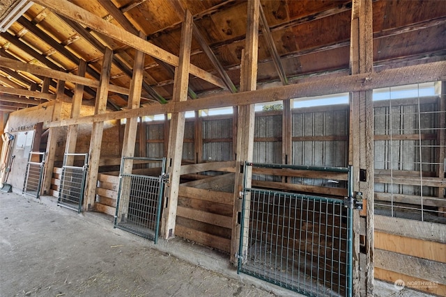 view of horse barn