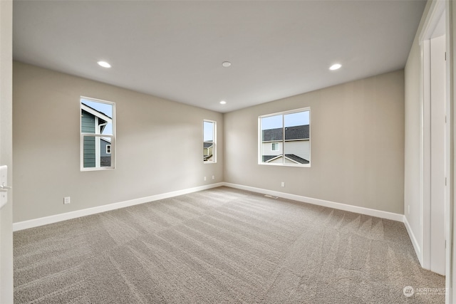 view of carpeted empty room