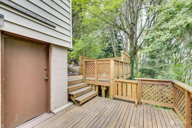 view of wooden deck