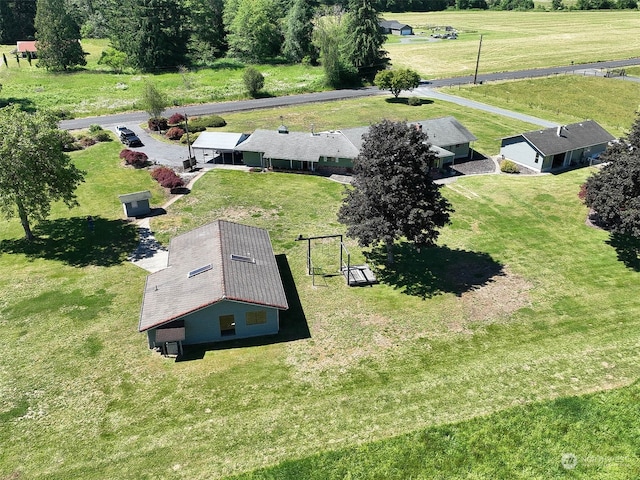 bird's eye view with a rural view