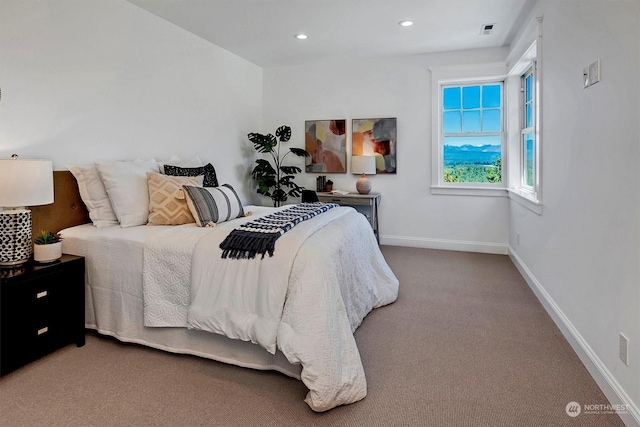 view of carpeted bedroom