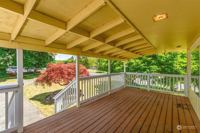 view of wooden terrace