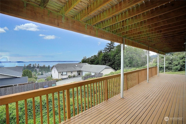 view of wooden terrace