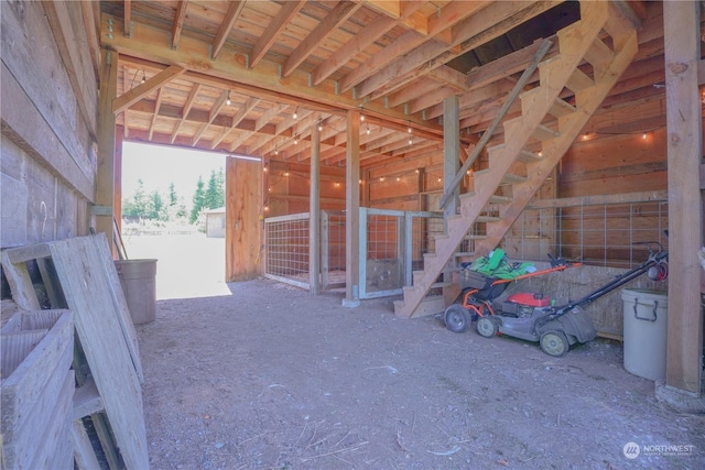 view of horse barn