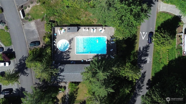 birds eye view of property