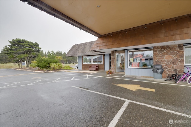 view of uncovered parking lot