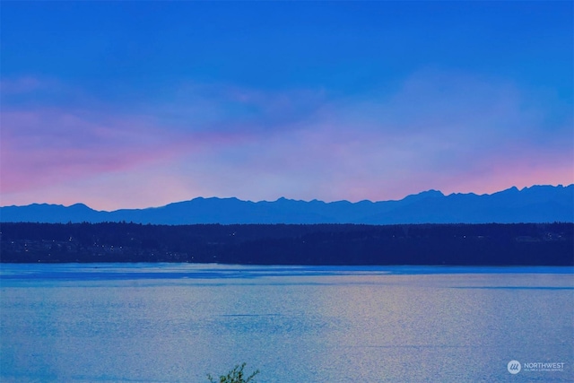 property view of water with a mountain view