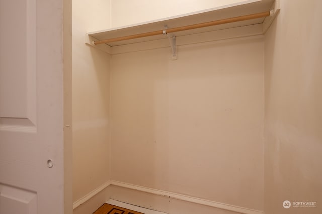 view of walk in closet