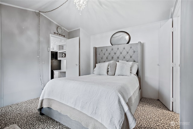 bedroom featuring ornamental molding