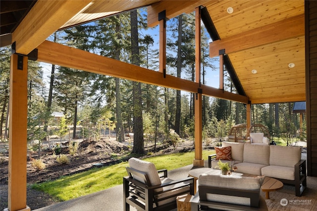 view of patio / terrace featuring outdoor lounge area