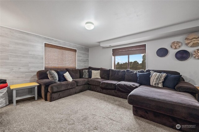 view of carpeted living room