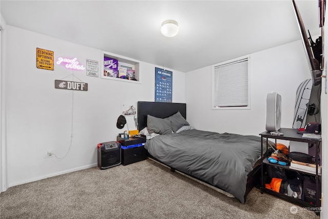 bedroom featuring carpet floors