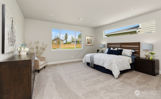 view of carpeted bedroom