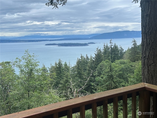 property view of water with a mountain view