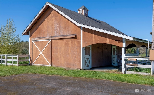 view of horse barn