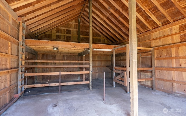 view of storage area