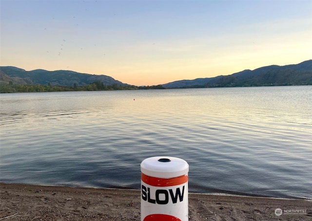 property view of water with a mountain view