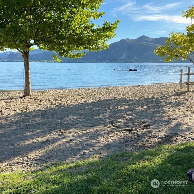 property view of water featuring a mountain view