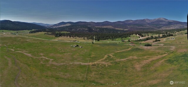 mountain view with a rural view