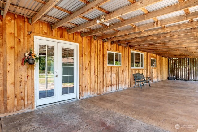 view of patio with french doors