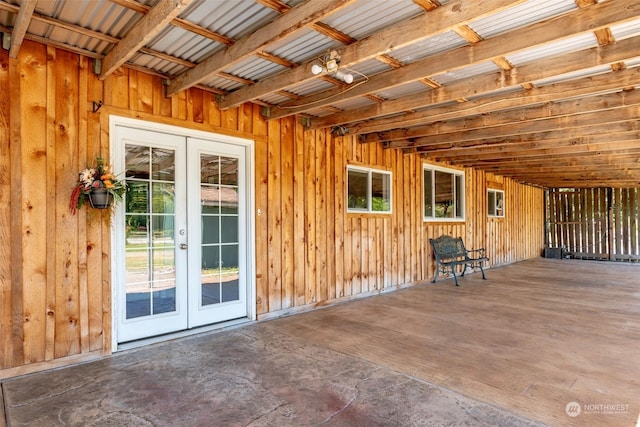 interior space featuring french doors