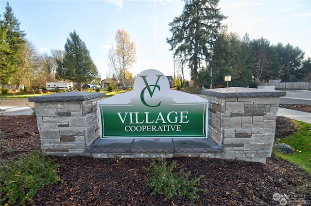 view of community sign