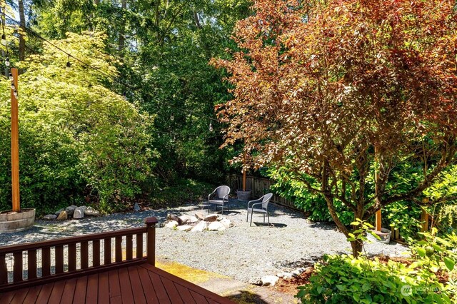 view of patio with a deck