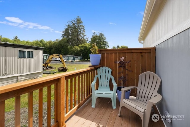 view of wooden deck