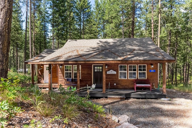 view of front of property with a porch