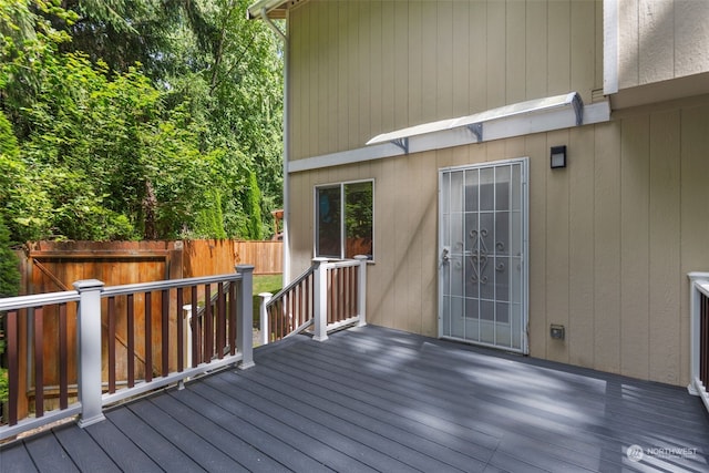 deck with fence