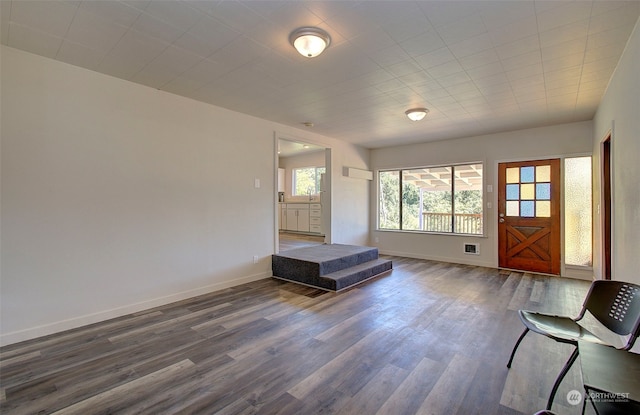 interior space featuring dark hardwood / wood-style floors