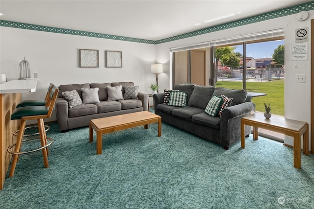 view of carpeted living room