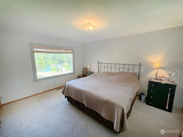 bedroom with carpet floors