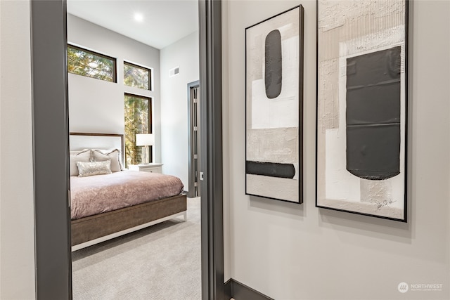 bedroom featuring carpet flooring