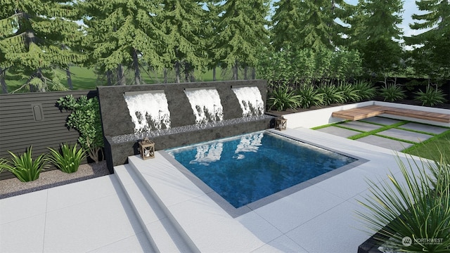 view of pool with a patio