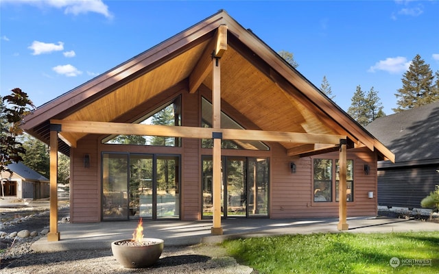 rear view of property with a patio area