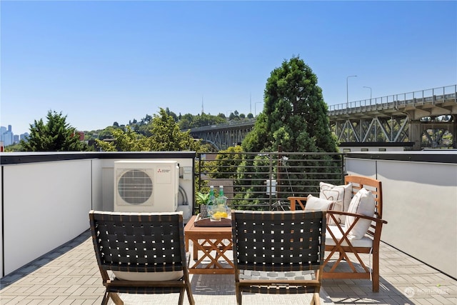 view of patio / terrace with ac unit