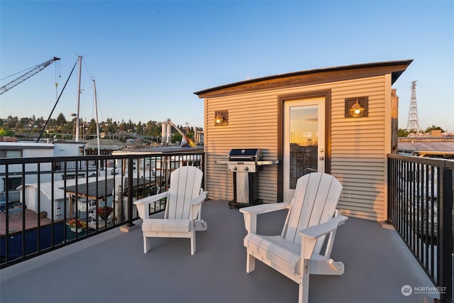 balcony with area for grilling