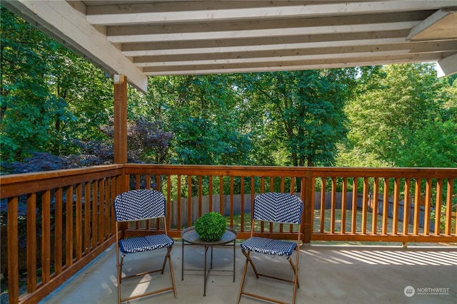 view of wooden terrace