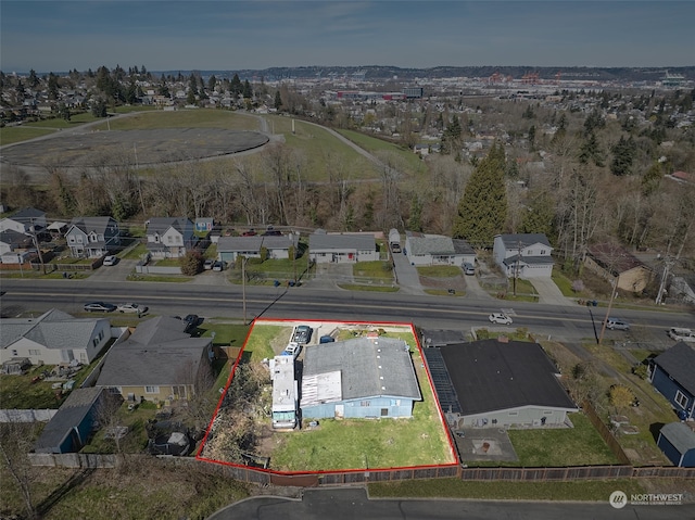 birds eye view of property featuring a residential view