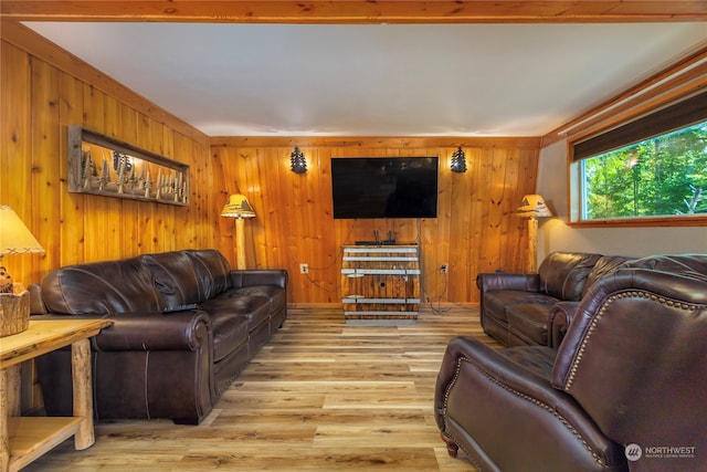 252 Snyder Rd, Packwood, WA 98361 - living room with wooden walls and hardwood / wood-style floors