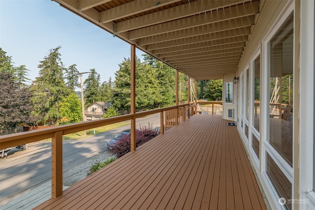 view of wooden deck