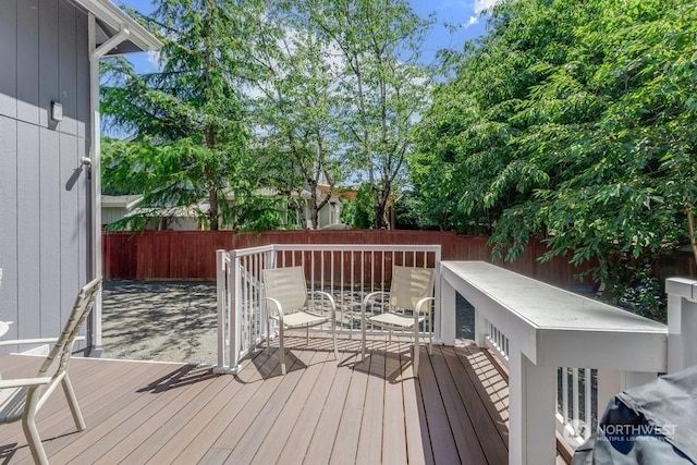 view of wooden deck