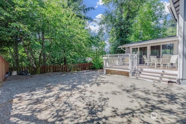 exterior space with a wooden deck