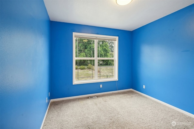 view of carpeted spare room