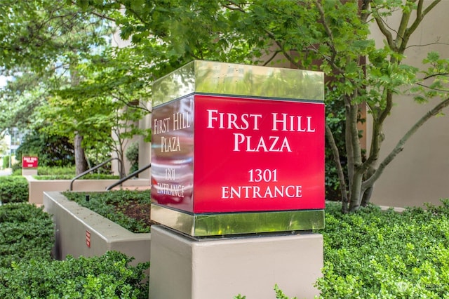 view of community sign