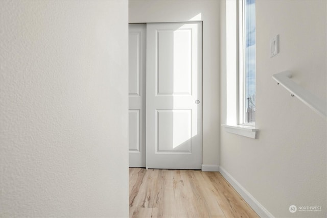entryway featuring light wood-type flooring